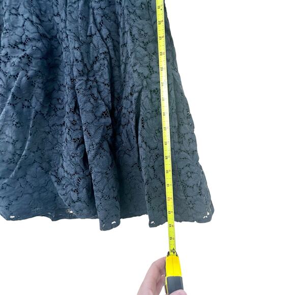 Loft sleeveless black lace ruffle v neck dress women’s size 4 - Picture 9 of 9